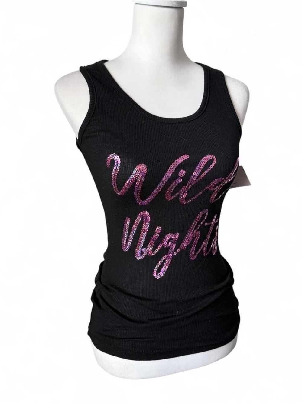 Wild Nights Sequin Ribbed Tank Top